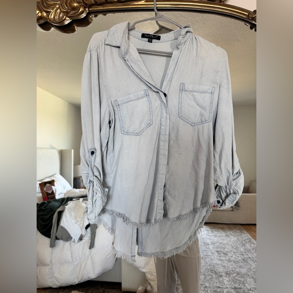 Velvet Heart Light Blue Button-Up Shirt